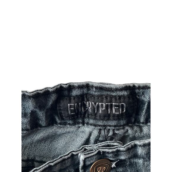 Encrypted Distressed Regular Straight Fit Jeans Mens 34x29 - Picture 3 of 6